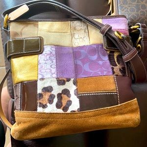 Coach Authentic 3573 Limited Edition Patchwork Holiday Duffle Purse Handbag